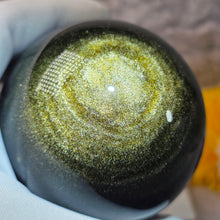 Load image into Gallery viewer, Golden Sheen Obsidian Sphere – 金曜石球