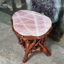 Load image into Gallery viewer, Rose Quartz Stool – Heart Energy Healing & Luxury Crystal Décor