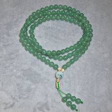 Load image into Gallery viewer, Green Aventurine 108 Beads Mala Necklace – Luck, Prosperity & Heart Healing