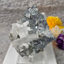 Load image into Gallery viewer, Fluorite with Calcite Rose Specimen (Hunan, China) – 湖南天然萤石方解石玫瑰花共生矿物标本