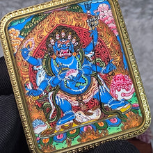 Load image into Gallery viewer, Hand-drawn Thangka Pendant – Six-Armed Mahakala / 六臂瑪哈嘎拉