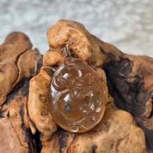 Load image into Gallery viewer, Red Rabbit Hair Quartz Carving Pendant – 红兔毛水晶雕刻吊坠