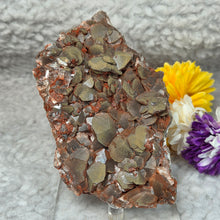 Load image into Gallery viewer, Nail Head Calcite with Siderite & Red Hematite Display – 钉头方解石共生菱铁矿赤铁矿摆件
