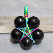 Load image into Gallery viewer, Shungite Pentagram Pendant (Hand-Wrapped Protection Talisman) – 次石墨五芒星手工绕线护身吊坠