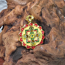 Load image into Gallery viewer, Tibetan Mandala Pendant – 坛城古法沙金工艺