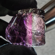 Load image into Gallery viewer, Bi-Tone Tourmaline Fish, Bamboo & Ruyi Carving Pendant – Abundance & Steady Growth