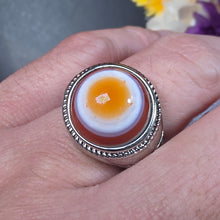 Load image into Gallery viewer, Tibetan Agate Eye Ring (Adjustable) – 西藏玛瑙天眼可调节戒指
