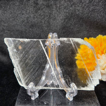 Load image into Gallery viewer, Clear Selenite Slab Display (Brazil) – 巴西天然透明透石膏板摆件