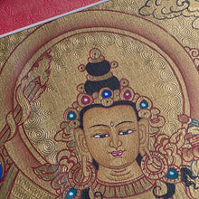 Load image into Gallery viewer, Hand-Drawn Full Gold Manjushri Thangka – 手绘全金文殊菩萨唐卡