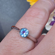 Load image into Gallery viewer, Blue Topaz with Ruby Ring (Adjustable) – 蓝托帕石配红宝石可调节戒指
