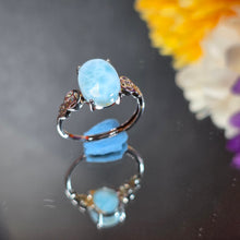 Load image into Gallery viewer, Larimar Ring (Adjustable) – 海纹石可调节戒指