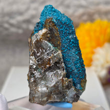Load image into Gallery viewer, Blue Chrysocolla on Quartz Display (Peru) – 秘鲁蓝硅孔雀石共生石英摆件