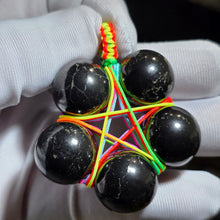 Load image into Gallery viewer, Shungite Pentagram Pendant (Hand-Wrapped Protection Talisman) – 次石墨五芒星手工绕线护身吊坠