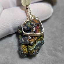 Load image into Gallery viewer, Iridescent Goethite (Leklai) Wire Wrapped Bag Charm – 彩虹针铁矿绕线包包吊饰