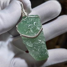 Load image into Gallery viewer, Raw Aventurine Wire Wrapped Pendant – 天然东陵石原石绕线吊坠