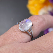 Load image into Gallery viewer, Good Grade Moonstone Ring (Adjustable) – 优质月光石可调节戒指