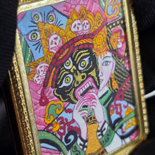 Load image into Gallery viewer, Hand-Drawn Tibetan Zashi Lhamo Past & Present Life Pendant – 手绘藏传扎基拉姆前世今生吊坠