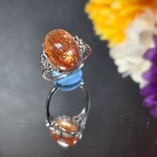 Load image into Gallery viewer, Strawberry Sunstone Ring (Adjustable) – 草莓太阳石可调节戒指