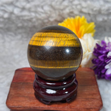 Load image into Gallery viewer, Yellow Tiger Eye Sphere – 黄虎眼石圆球摆件