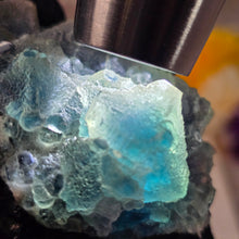 Load image into Gallery viewer, Blue-Green Fluorite with Sphalerite, Arsenopyrite & Quartz (Inner Mongolia) – 内蒙古天然蓝绿色萤石闪锌矿毒砂石英共生矿物标本