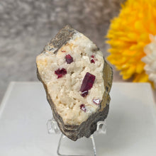 Load image into Gallery viewer, Raw Cinnabar with Dolomite Specimen – 天然朱砂共生白云石矿标