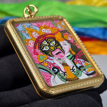 Load image into Gallery viewer, Hand-Drawn Tibetan Zashi Lhamo Past & Present Life Pendant – 手绘藏传扎基拉姆前世今生吊坠