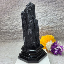 Load image into Gallery viewer, Raw Black Tourmaline Display with Base Stand (Brazil) – 巴西天然黑碧玺原石底座摆件