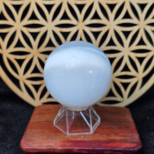 Load image into Gallery viewer, Polished Selenite Sphere Display (5.5cm) – 透石膏抛光圆球摆件