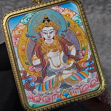 Load image into Gallery viewer, Hand-drawn Thangka Pendant – Vajrasattva / 金刚萨埵