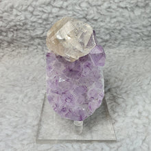 Load image into Gallery viewer, Amethyst with Honey Calcite – Balance & Clarity Stone