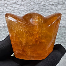 Load image into Gallery viewer, Golden Calcite Ingot Display – Wealth Attraction, Confidence & Prosperity Energy