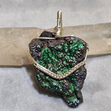 Load image into Gallery viewer, Iridescent Goethite Wire Wrapped Pendant – 彩虹针铁矿绕线吊坠