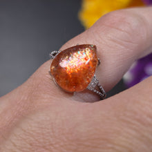 Load image into Gallery viewer, Strawberry Sunstone Ring (Adjustable) – 草莓太阳石可调节戒指
