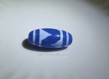 Load image into Gallery viewer, 💎 Blue Chalcedony Dzi Beads — Wisdom • Protection • Harmony