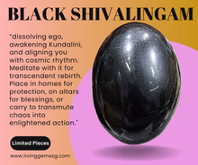 Load image into Gallery viewer, Rare Black Shiva Lingam Stone from Nepal – Sacred Shiva Energy