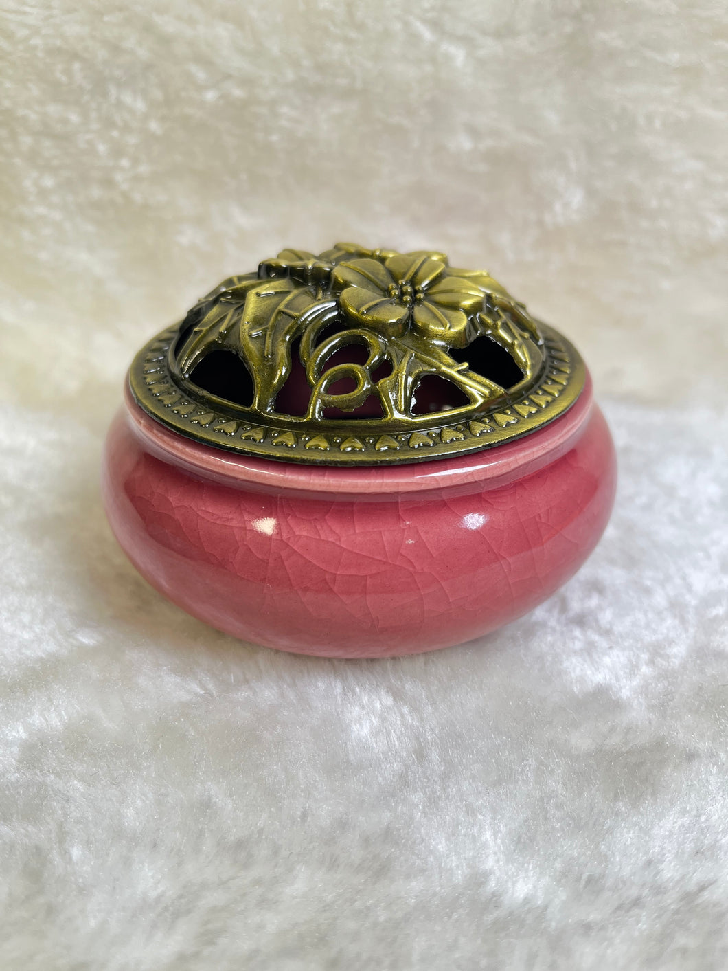 Ceramic Incense Burner (Pink)