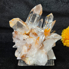 Load image into Gallery viewer, Colombian Lemurian Cathedral Record Keeper Quartz with Limonite (Santander, Colombia) – 哥伦比亚桑坦德天然雷姆利亚教堂型记录者石英共生褐铁矿标本
