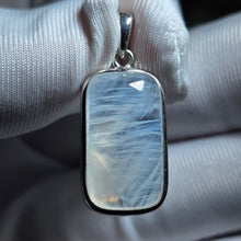 Load image into Gallery viewer, Blue Needle Quartz Pendant – 天然蓝针水晶吊坠
