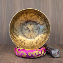 Load image into Gallery viewer, Handmade Full Moon Brass Singing Bowl – Deep Resonance &amp; Energy Clearing
