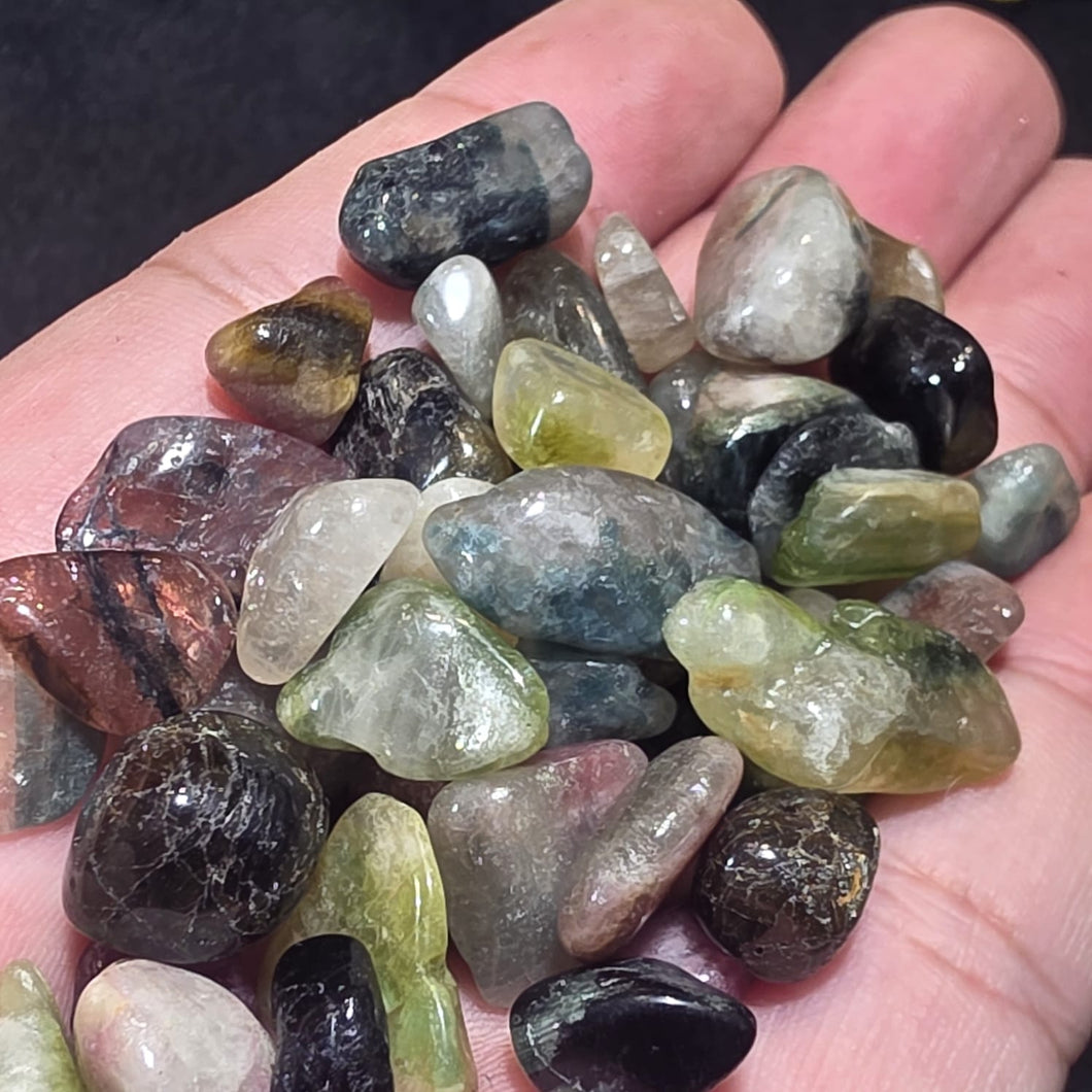 Mixed Tourmaline Loose Crystal Bits – Protection & Balance
