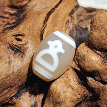 Load image into Gallery viewer, 🤍 White Agate Dzi Bead – Purity, Protection &amp; Balance
