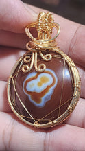 Load image into Gallery viewer, ✨ In-House Handmade Wire Wrapped Tibetan Red Eye Agate Pendant✨
