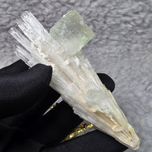Load image into Gallery viewer, Natural Green Apophyllite on Scolecite – Calming &amp; Heart Healing Crystal Specimen

