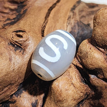 Load image into Gallery viewer, 🤍 White Agate Dzi Bead – Purity, Protection &amp; Balance
