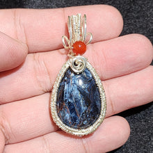Load image into Gallery viewer, 💙 In-House Wire-Wrapped Blue Pietersite Pendant (Namibia) – Vision • Transformation • Spiritual Awakening 💙

