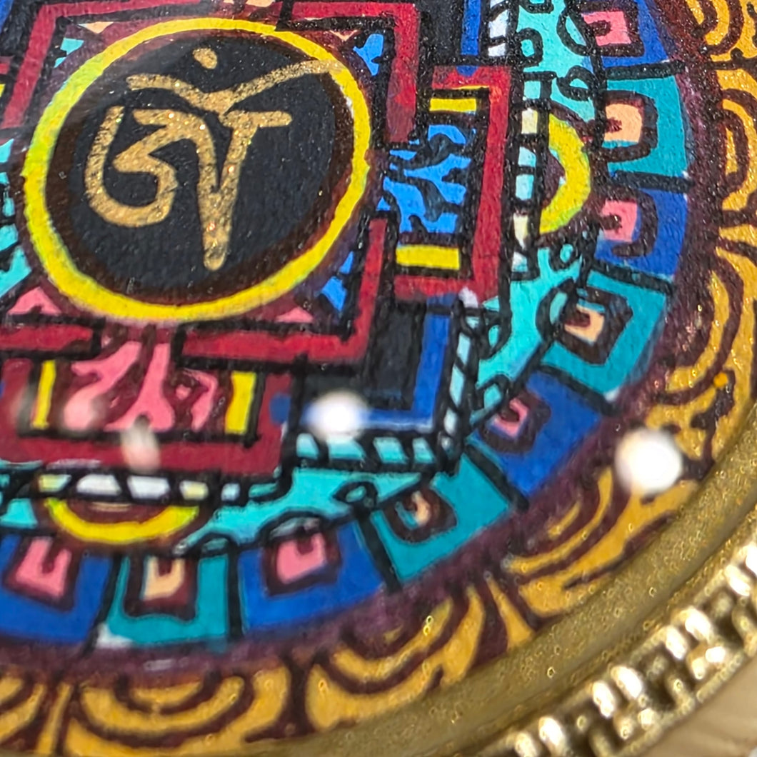 🌸 Hand-Drawn Tan Cheng Thangka Pendant