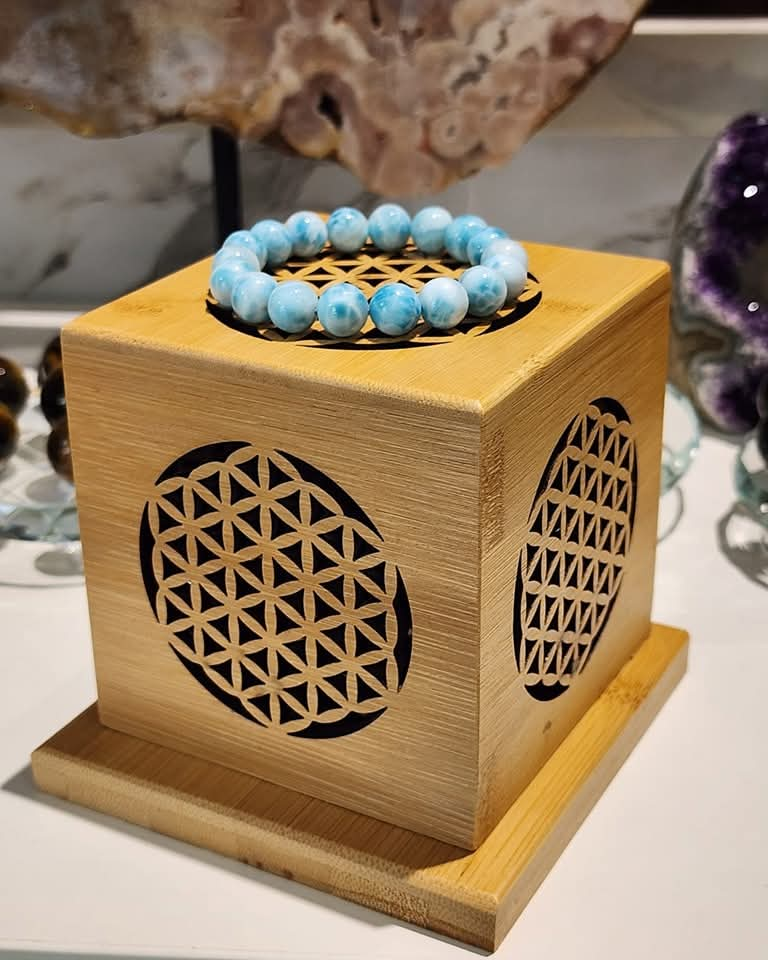 Flower of Life Bamboo Incense Burner