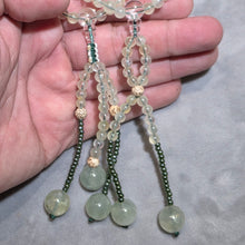 Load image into Gallery viewer, 🌿 Handcrafted Crystal Juzu – Prehnite &amp; Xinyue Bodhi | Soka Gakkai Style
