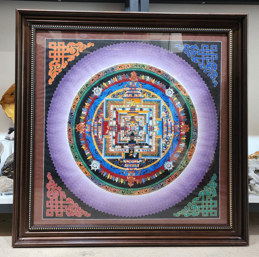 🪷✨【手绘佛光坛城 | Hand-Drawn Buddha Light Mandala – with Purple Radiance】✨🪷