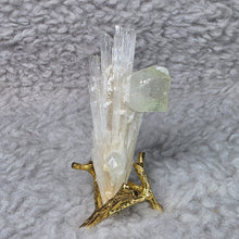 Load image into Gallery viewer, Natural Green Apophyllite on Scolecite – Calming &amp; Heart Healing Crystal Specimen
